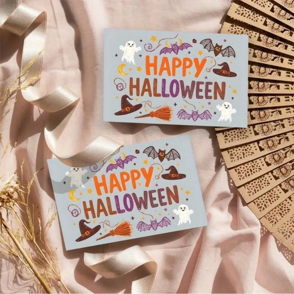 60 thank you glossy Halloween cards 3.5x1.9 - Picture 5 of 5
